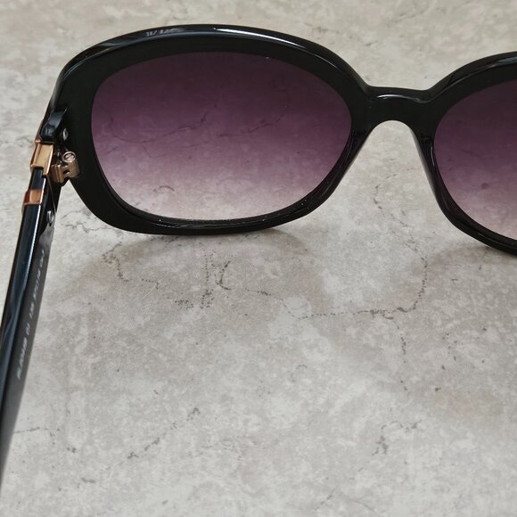 CLASSIC BALMAIN FRANCE BLACK PURPLE GRADIENT LENS CAT EYE OVERSIZED SUNGLASSES main image 6